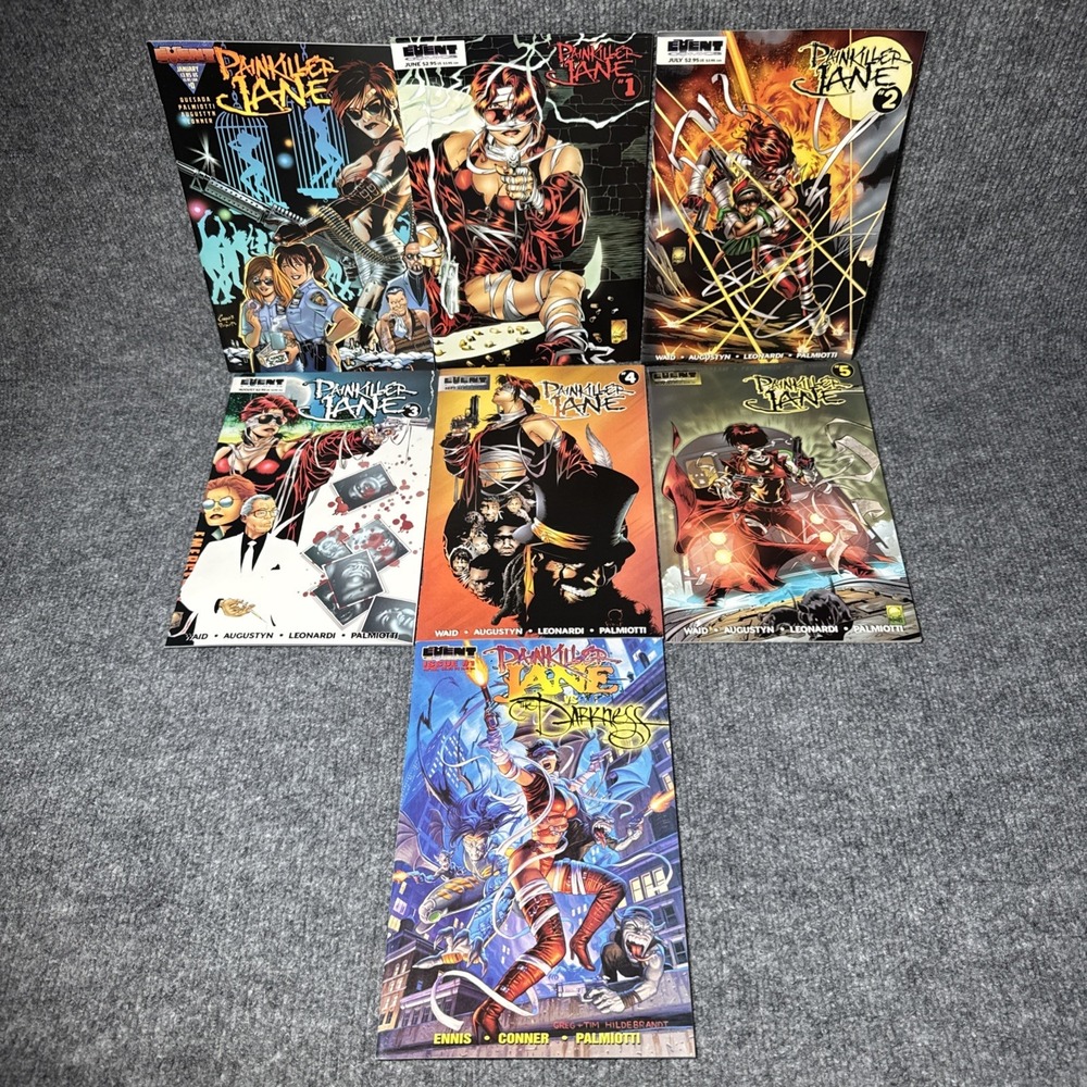1999 Event Painkiller Jane 1, 1 2 3 4 5 &‎ Darkness VF+/NM Lot of 7 Comics